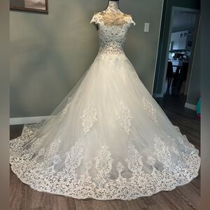 MillaNova Ivory Lace Bridal Gown
